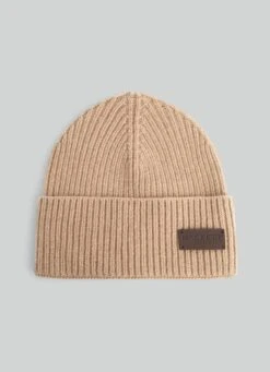 Hackett London RIBBED CASHMERE BEANIE