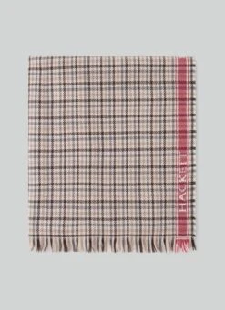 Hackett London TATTERSALL CHECK WOOL SCARF
