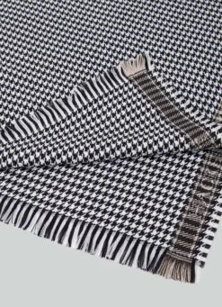 Hackett London HOUNDSTOOTH WOOL SCARF -Hackett London Shop HM042487 9ED 02 FL