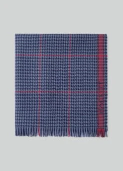 Hackett London WINDOW CHECK WOOL SCARF