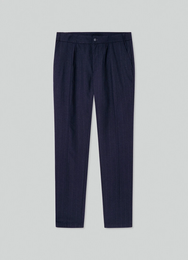 Hackett London RELAXED FIT PINSTRIPE TROUSERS 8 Hackett London RELAXED FIT PINSTRIPE TROUSERS - Image 6