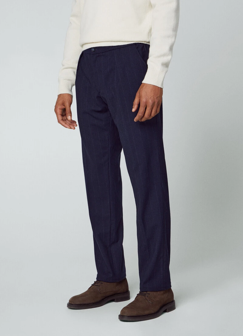 Hackett London RELAXED FIT PINSTRIPE TROUSERS 4 Hackett London RELAXED FIT PINSTRIPE TROUSERS - Image 2