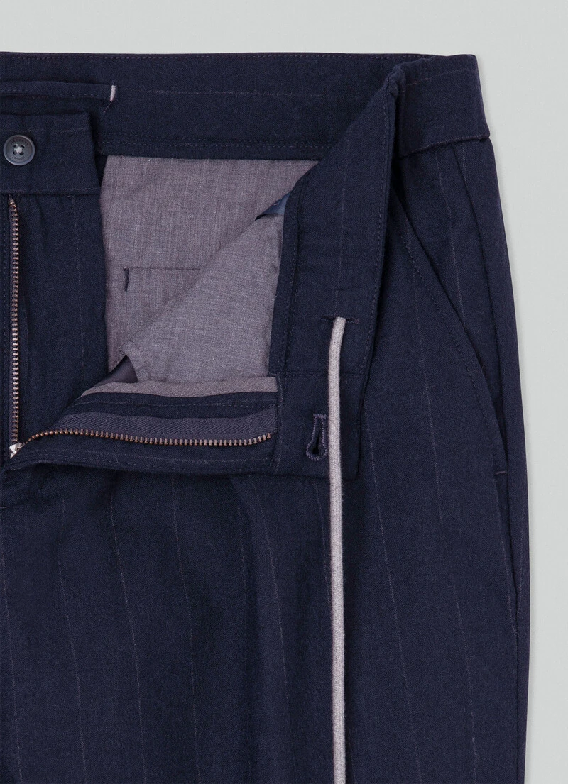 Hackett London RELAXED FIT PINSTRIPE TROUSERS 10 Hackett London RELAXED FIT PINSTRIPE TROUSERS - Image 8