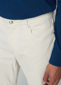 Hackett London STRAIGHT FIT 5-POCKET SATIN TROUSERS -Hackett London Shop HM212508 8KW 03 MO