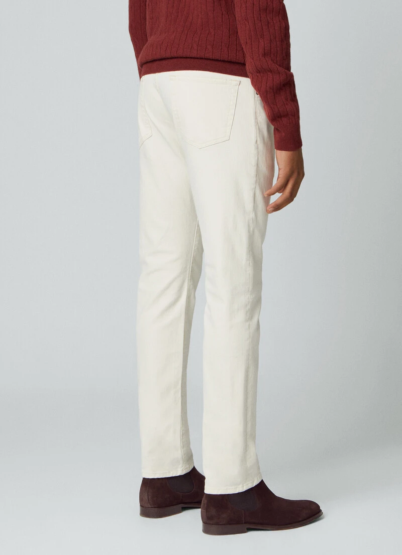 Hackett London SLIM FIT ECRU WASH JEANS 5 Hackett London SLIM FIT ECRU WASH JEANS - Image 4