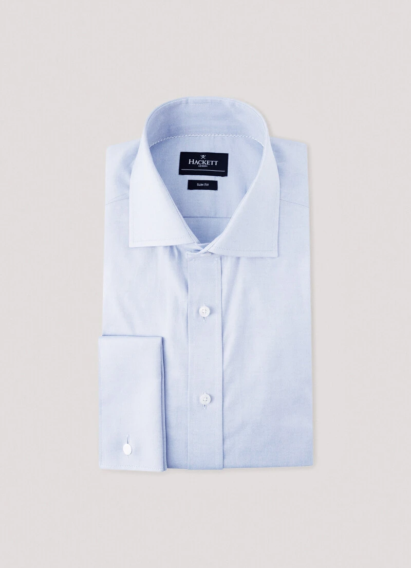 Hackett London CLASSIC FIT PINPOINT WEAVE SHIRT 10 Hackett London CLASSIC FIT PINPOINT WEAVE SHIRT - Image 8