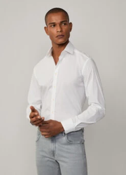 Hackett London SLIM FIT ENGLISH COLLAR SHIRT -Hackett London Shop HM308677 800 02 MO