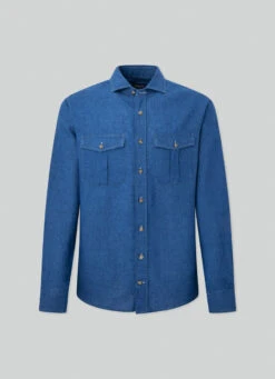 Hackett London SLIM FIT DENIM SHIRT -Hackett London Shop HM309597 595 01 FL