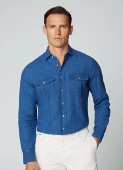 Hackett London SLIM FIT DENIM SHIRT