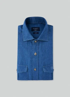 Hackett London SLIM FIT DENIM SHIRT -Hackett London Shop HM309597 595 03 FL