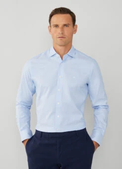 Hackett London SLIM FIT WOOL AND SILK SHIRT