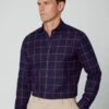 Hackett London SLIM FIT WINDOWPANE CHECK SHIRT -Hackett London Shop HM309619 595 01 MO