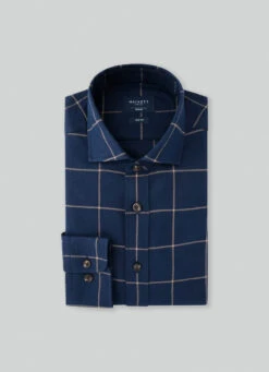 Hackett London SLIM FIT WINDOWPANE CHECK SHIRT -Hackett London Shop HM309619 595 03 FL