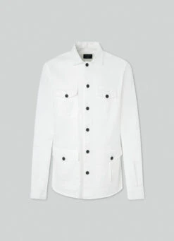 Hackett London DENIM UTILITY OVERSHIRT -Hackett London Shop HM309636 803 01 FL