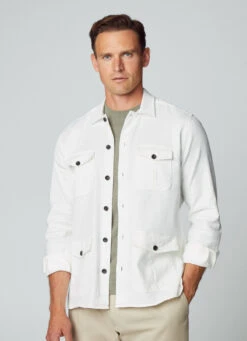 Hackett London DENIM UTILITY OVERSHIRT