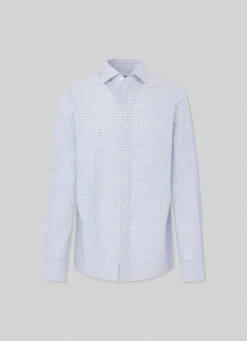 Hackett London SLIM FIT POPLIN CHECK SHIRT -Hackett London Shop HM309644 8AS 01 FL