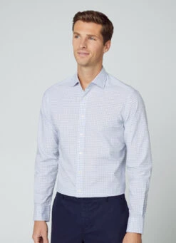 Hackett London SLIM FIT POPLIN CHECK SHIRT