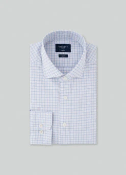 Hackett London SLIM FIT POPLIN CHECK SHIRT -Hackett London Shop HM309644 8AS 03 FL