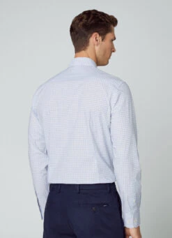 Hackett London SLIM FIT POPLIN CHECK SHIRT -Hackett London Shop HM309644 8AS 03 MO