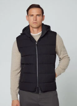 Hackett London HOODED PUFFER GILET