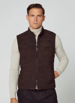 Hackett London PADDED SUEDE GILET