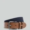 Hackett London LEATHER BELT WITH COTTON LINING