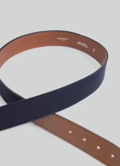 Hackett London LEATHER BELT WITH COTTON LINING -Hackett London Shop HM413407 8DB 02 FL