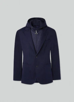 Hackett London BLAZER WITH INNER ZIP HOODIE 20 Hackett London BLAZER WITH INNER ZIP HOODIE -Hackett London Shop HM443248 5DI 01 FL
