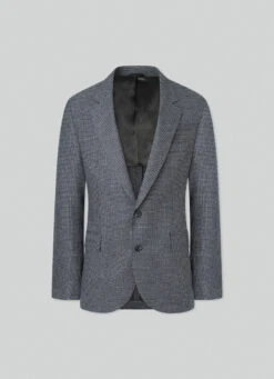 Hackett London COTTON HOUNDSTOOTH BLAZER -Hackett London Shop HM443261 9ID 01 FL