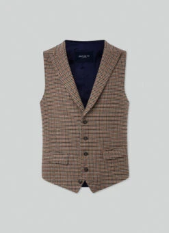 Hackett London HOUNDSTOOTH WAISTCOAT -Hackett London Shop HM470474 8DN 01 FL