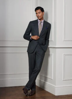 Hackett London HERRINGBONE WOOL TROUSERS