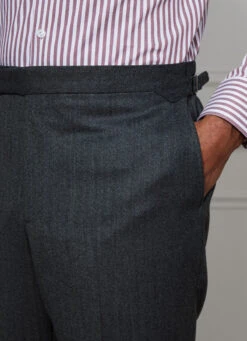 Hackett London HERRINGBONE WOOL TROUSERS -Hackett London Shop HM470484 6AK 03 MO