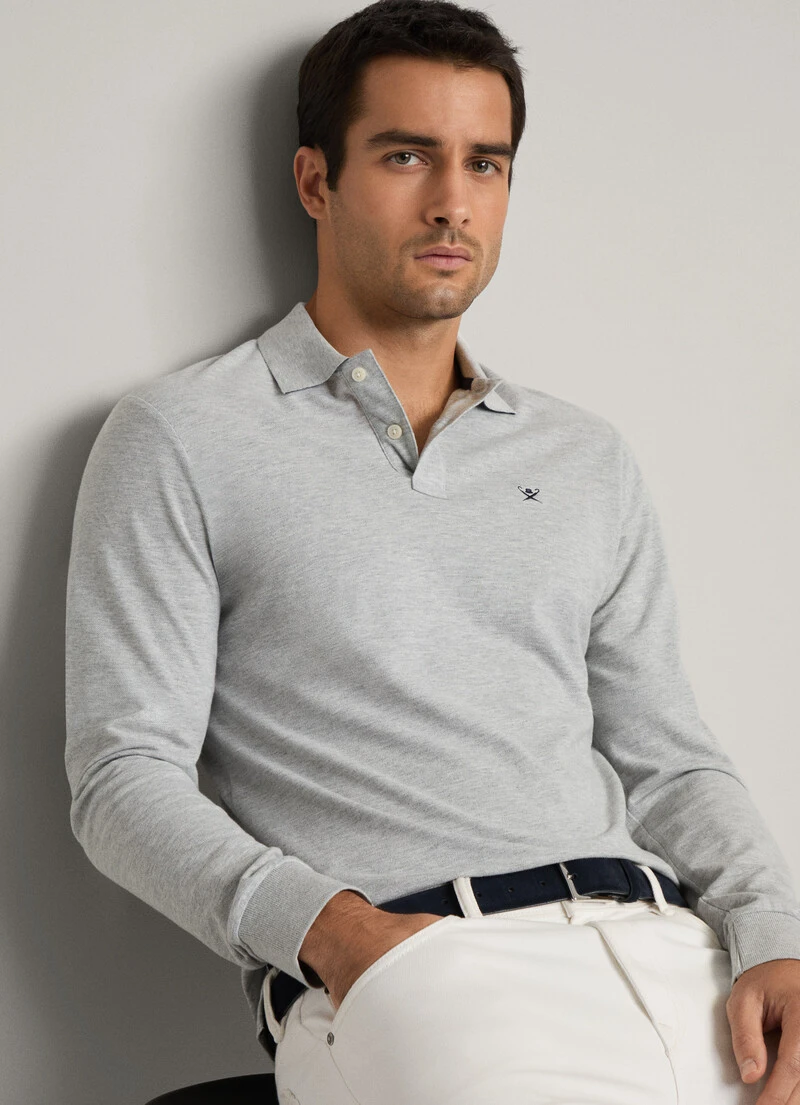 Hackett London SLIM FIT PIQUÉ LONG SLEEVE POLO 3 Hackett London SLIM FIT PIQUÉ LONG SLEEVE POLO