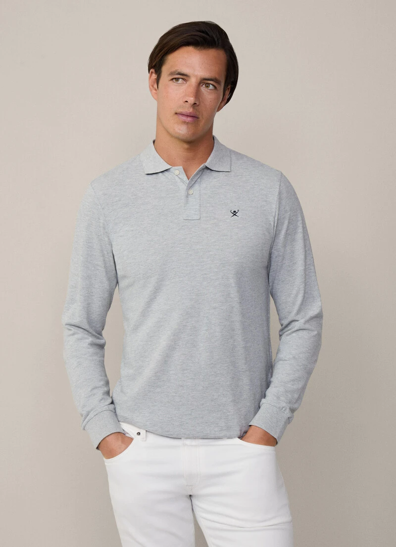 Hackett London SLIM FIT PIQUÉ LONG SLEEVE POLO 4 Hackett London SLIM FIT PIQUÉ LONG SLEEVE POLO - Image 2