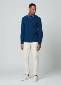 Hackett London SLIM FIT LONG SLEEVE POLO -Hackett London Shop HM550947 582 04 MO