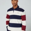 Hackett London HERITAGE CLASSIC FIT STRIPLE LONG SLEEVE POLO -Hackett London Shop HM570818 595 01 MO