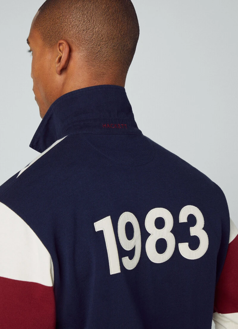 Hackett London HERITAGE CLASSIC FIT STRIPLE LONG SLEEVE POLO 6 Hackett London HERITAGE CLASSIC FIT STRIPLE LONG SLEEVE POLO - Image 4