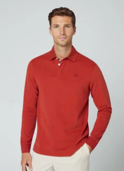 Hackett London SLIM FIT RUGBY LONG SLEEVE POLO
