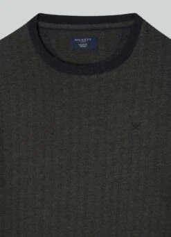 Hackett London CREW NECK HERRINGBONE JUMPER 15 Hackett London CREW NECK HERRINGBONE JUMPER -Hackett London Shop HM581175 8HO 03 FL