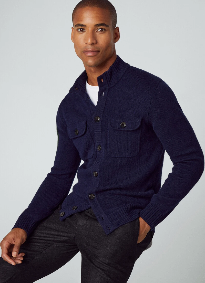 Hackett London WOOL AND CASHMERE CARDIGAN 3 Hackett London WOOL AND CASHMERE CARDIGAN