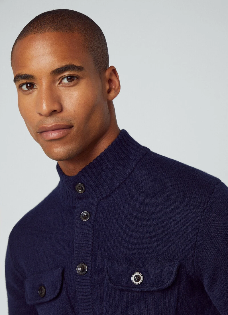 Hackett London WOOL AND CASHMERE CARDIGAN 4 Hackett London WOOL AND CASHMERE CARDIGAN - Image 2