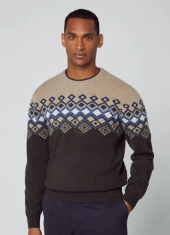Hackett London FAIR ISLE KNIT