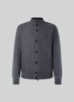 Hackett London MERINO WOOL HYBRID CARDIGAN -Hackett London Shop HM702999 9JU 01 FL