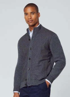 Hackett London MERINO WOOL HYBRID CARDIGAN