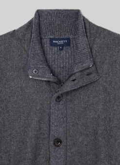 Hackett London MERINO WOOL HYBRID CARDIGAN -Hackett London Shop HM702999 9JU 03 FL