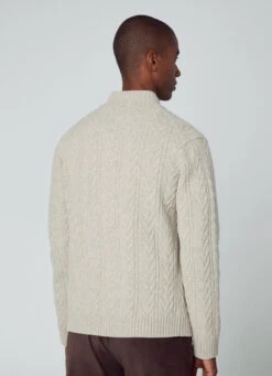 Hackett London HERRINGBONE MERINO WOOL CARDIGAN -Hackett London Shop HM703008 872 03 MO