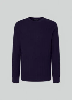 Hackett London HERRINGBONE MERINO WOOL JUMPER -Hackett London Shop HM703011 595 01 FL