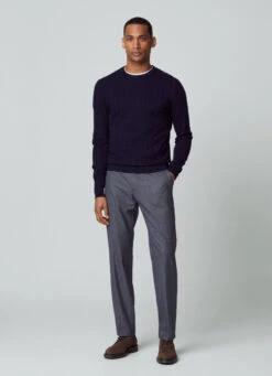 Hackett London HERRINGBONE MERINO WOOL JUMPER -Hackett London Shop HM703011 595 04 MO