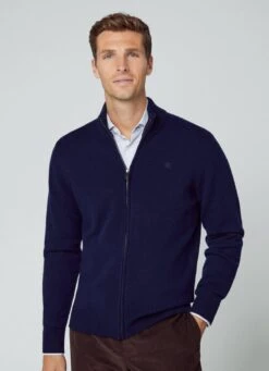 Hackett London FULL ZIP WOOL CARDIGAN