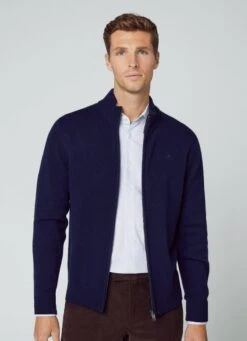 Hackett London FULL ZIP WOOL CARDIGAN -Hackett London Shop HM703021 595 04 MO